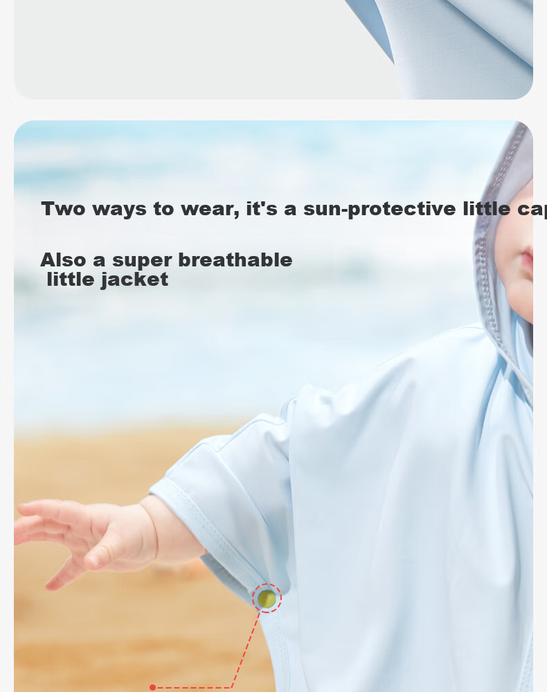 October Crystal Children's Summer Sunscreen Jacket Ice Silk Boys and Girls Baby Sun Protection Clothing 12