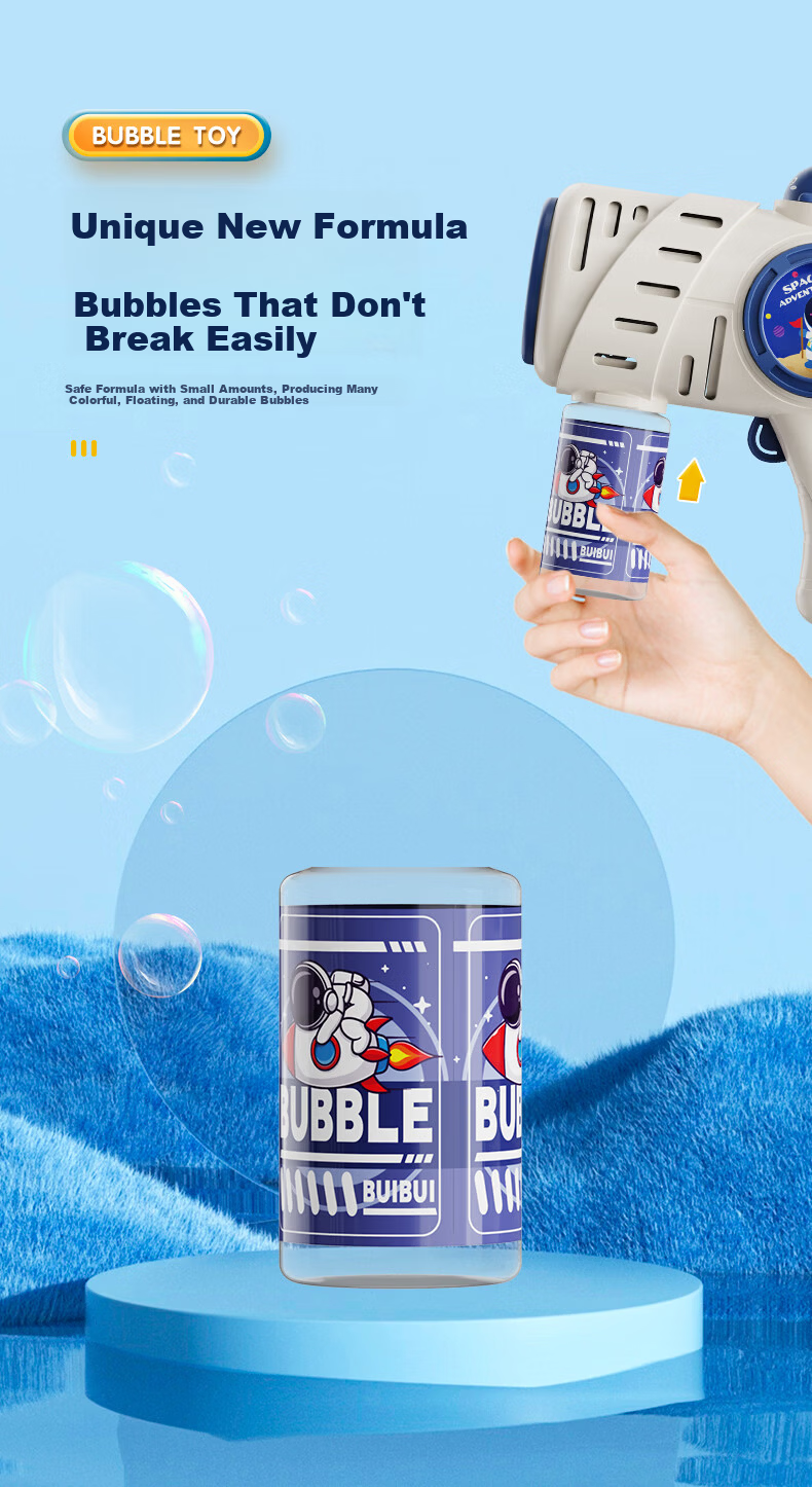COOKSS Kids Bubble Blower Handheld Automatic Electric Bubble Gun Toy 2026 New Boys Girls Birthday Gift 9