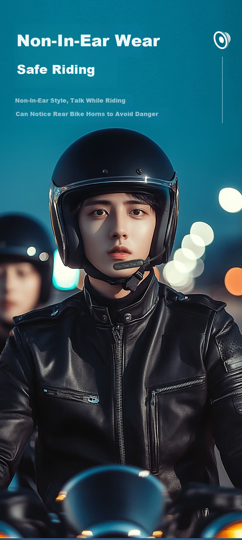Hengjiang BT30 Built-in Integrated Helmet Bluetooth Headset Full Helmet Half Helmet Waterproof Long Battery Life [Universal for Winter and Summer Helmets] 8