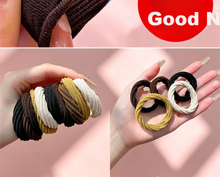Beauty Note High Elastic Hair Tie for Women, Hair Band, No Hair Damage, Rubber Band, Student Hair Accessory for High Ponytail and Bun 8