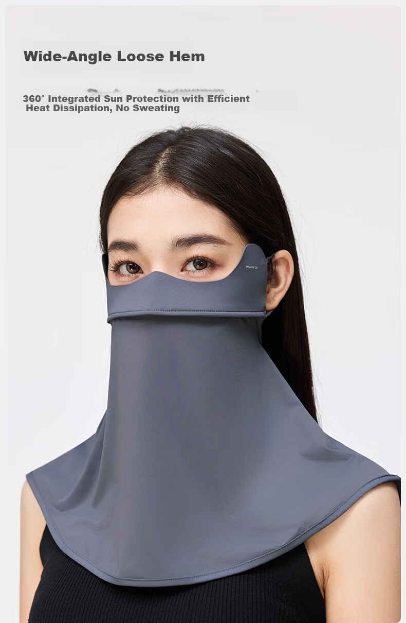 MISSION UV Ice Silk Sunscreen Face Mask for Women Summer UV Protection Sunshade Neck Guard Breathable Full Face Sun Protection Mask for Driving and Cycling 5