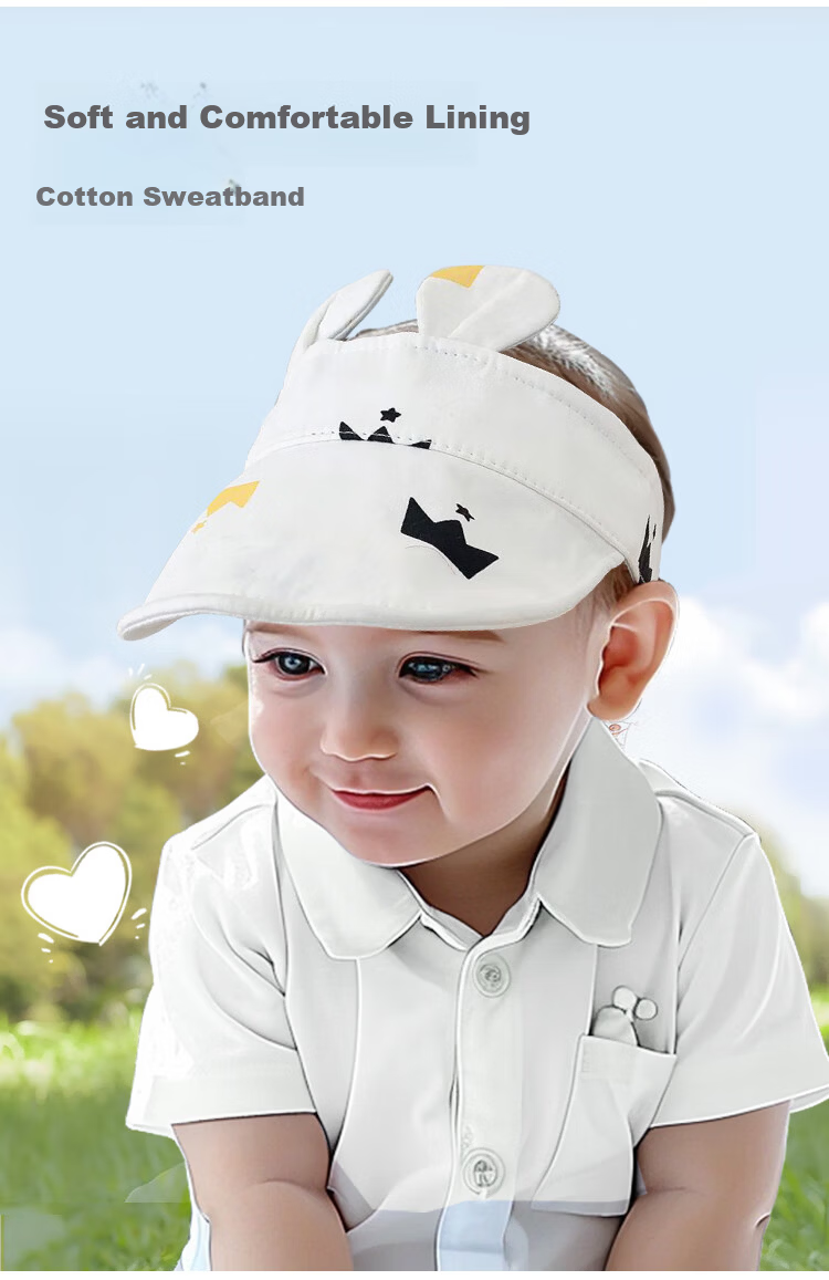 9i9 Baby Hat Summer Open-Top Sun Hat Cute 3D Design Breathable Thin Sun Protection Hat for 0-2 Years F30 Colorful Rabbit 6
