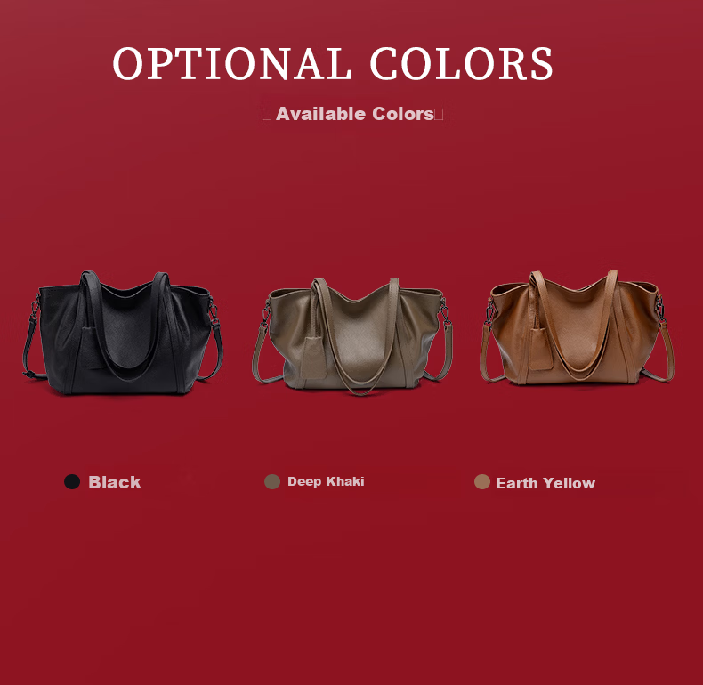 AudiJia Genuine Leather Tote Bag for Women 2026 New Handbag Commuter Shoulder Bag Crossbody Mom Bag Birthday Gift 3
