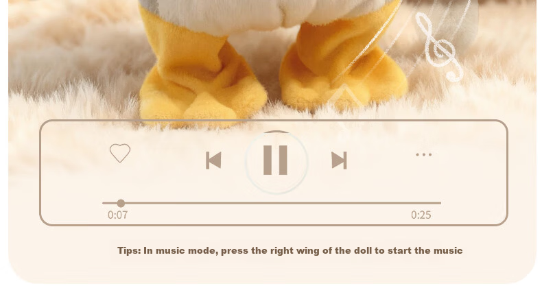 Beingmate Children's Plush Repeating Duck Toy Baby Meeting Gift Soothing Interactive Smart Kids Birthday Present 6