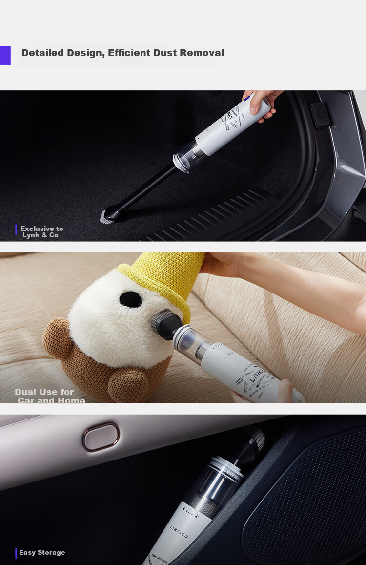 Lynk & Co [New Arrival] Wireless Handheld Car Vacuum Cleaner High Suction Portable Car Dust Blower and Vacuum Cleaner Multi-Function Car Interior Cleaner 9
