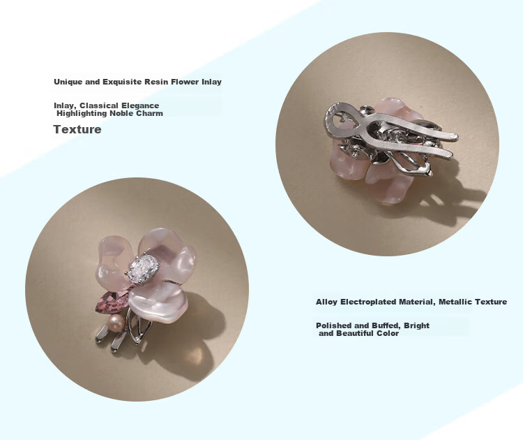 CHIMERA Mini Floral Hair Claw Clip for Bangs and Side Hair, Hairpin Hair Accessory, Children's Day Gift 6.1 2