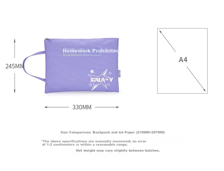 KALA·Y Elementary School Boys Lightweight Large Capacity Subject File Bag Tutoring Bag Navy Blue 14