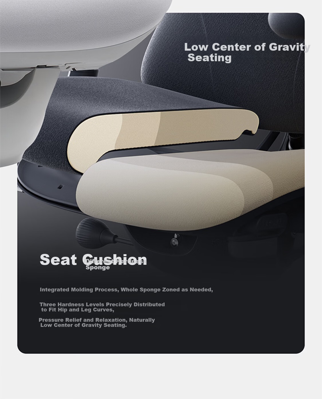 LiberNovo Qingxian OC1 Pro Extended Graphite Gray Dynamic Ergonomic Gaming Office Computer Chair 40