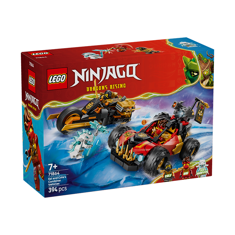 LEGO Ninjago 71864 Kai and Cole's Combination Battle Vehicle Kids Toy Birthday Gift