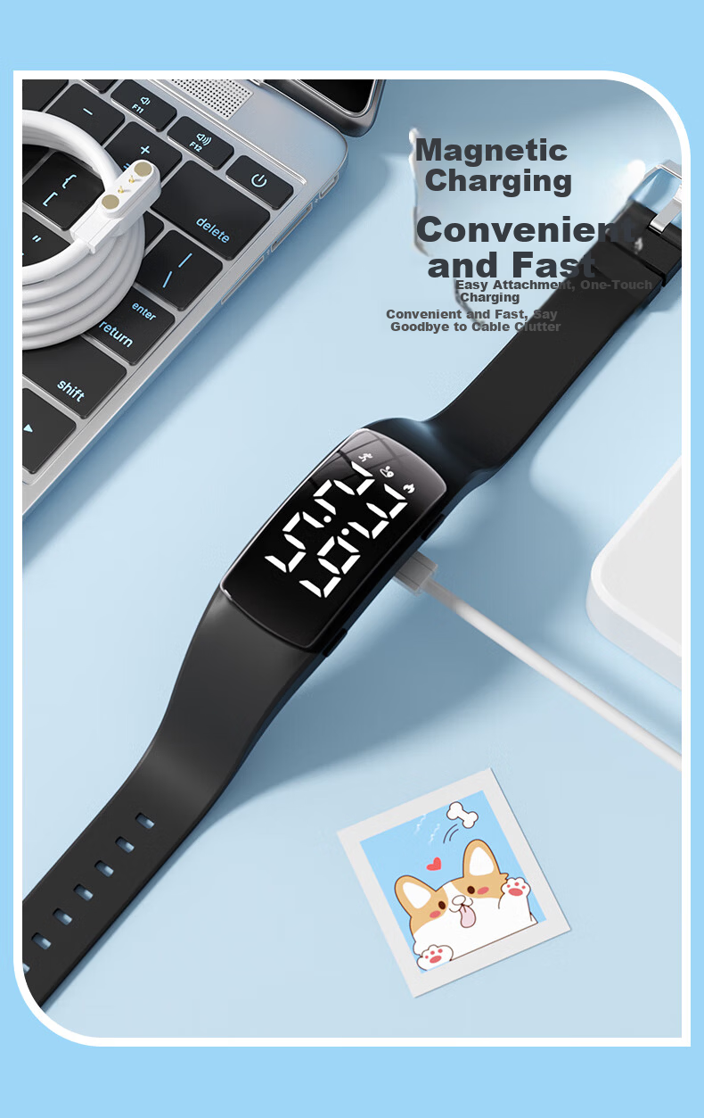 Koshi Student Watch Children's Waterproof Smart Silent Alarm Multifunctional Sports Electronic Watch for Boys Junior High School 3