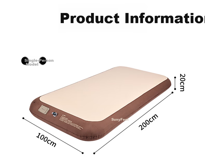 Shanfei Fengmian Self-Inflating Air Mattress Outdoor Camping Air Pad Floor Sleeping Mat Home Use Inflatable Sleeping Pad Three-Person Size 19