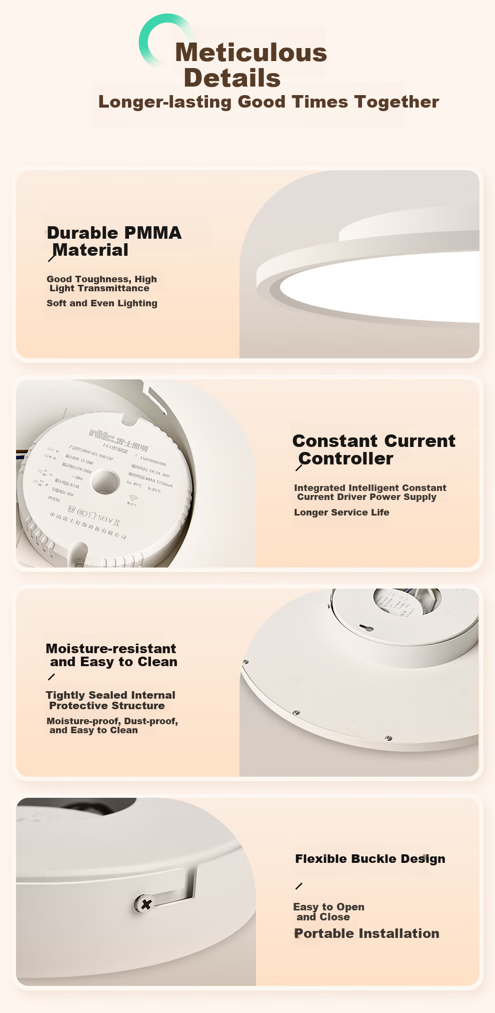 NVC LED Eye-Care Bedroom Ceiling Light Full Spectrum 2025 Model Irregular Future Cloud for Study and Children's Room 18
