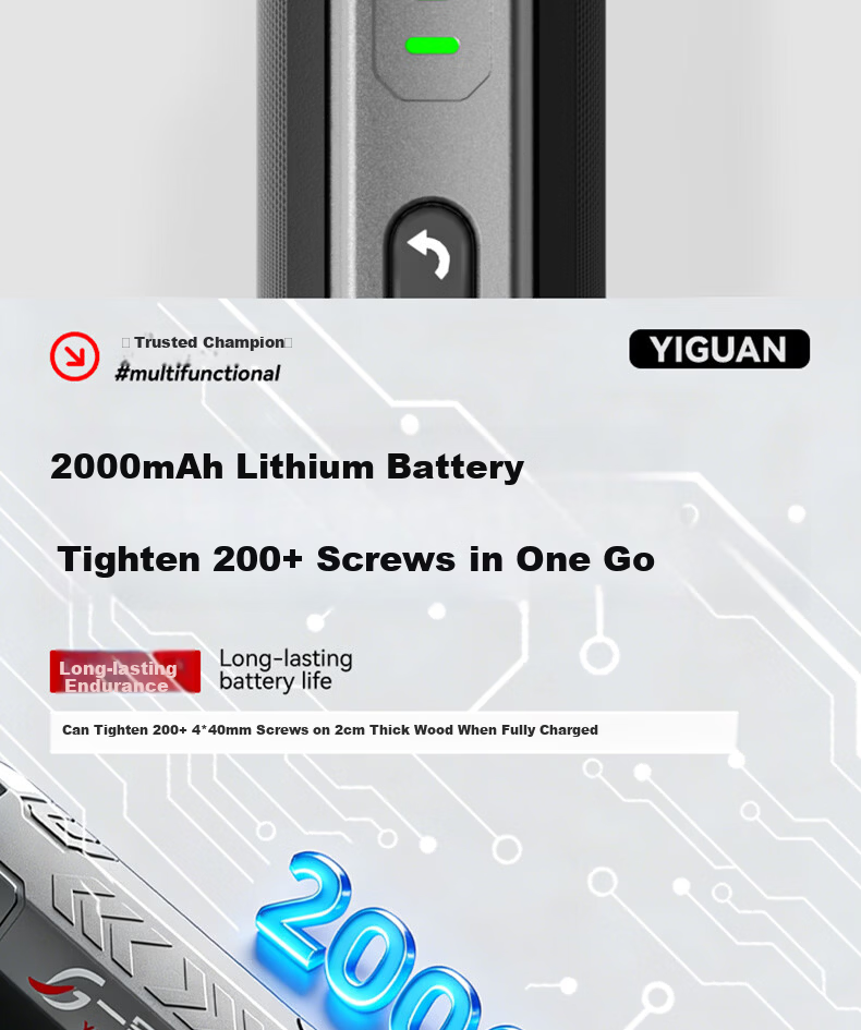 Yiguan Electric Screwdriver Rechargeable Mini Cordless Screwdriver DIY Electric Screwdriver Set for Home Use 9