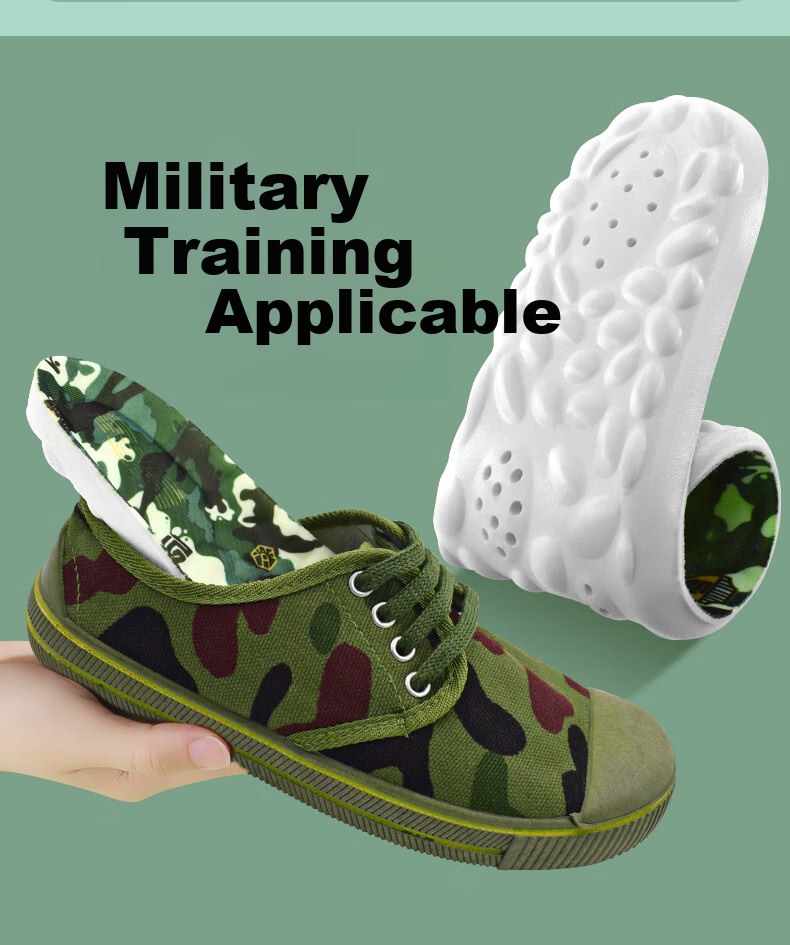 Huabaochi 2 Pairs Military Training Insoles Men Soft Elastic Long-Standing Comfortable 4D Cushioning Soft University Student Sports Shock Absorption Women 15