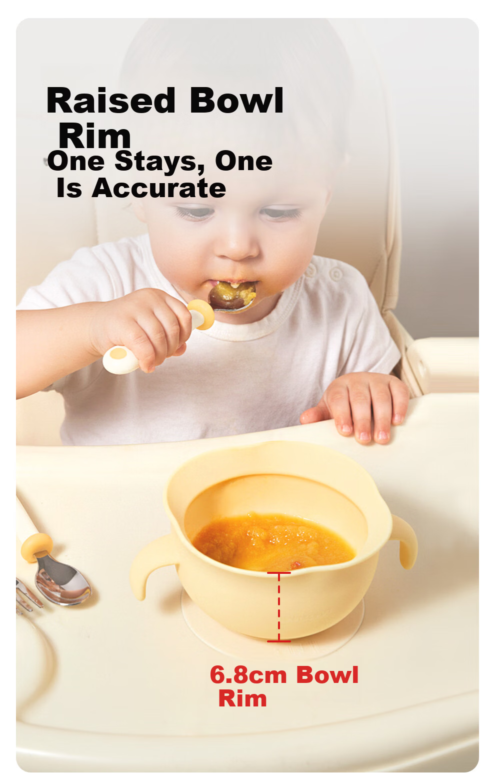 Lock&Lock Baby Feeding Bowl Egg Drop Soup Bowl Self-Feeding Silicone Suction Bowl Toddler Children's Lunch Box 6