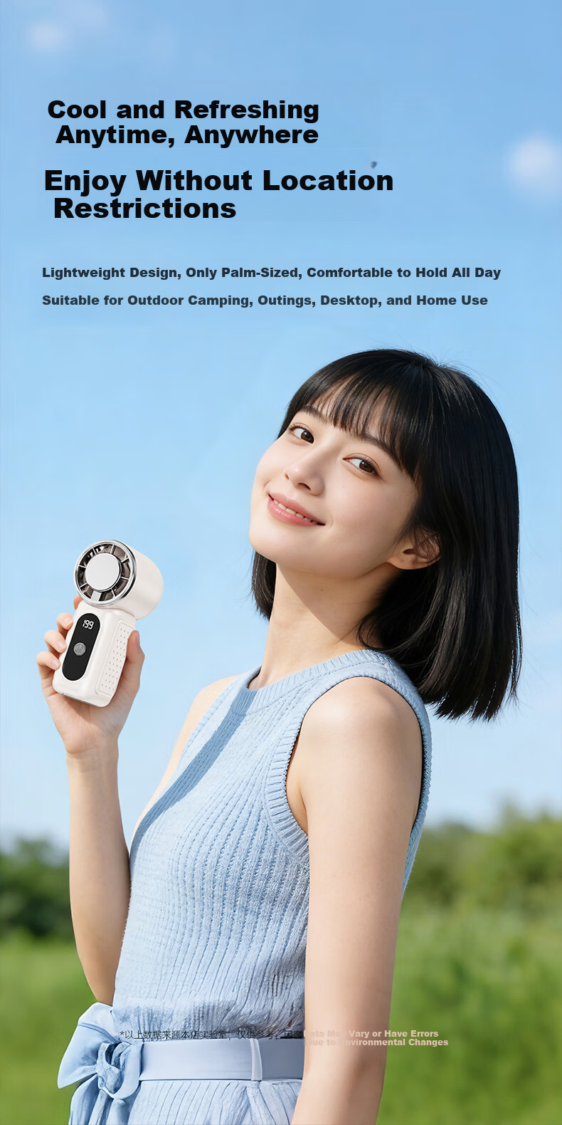 KOVOL 199-Level Ice Compress + Cooling Mini Air Conditioner Handheld Fan Semiconductor Silent Mini USB Rechargeable Portable Desktop Office Student Dorm Cooling Device 13