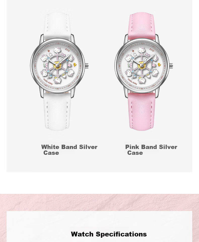 ZGO Sanrio Hello Kitty Official Carousel Watch for Girls Students Middle and High School 20