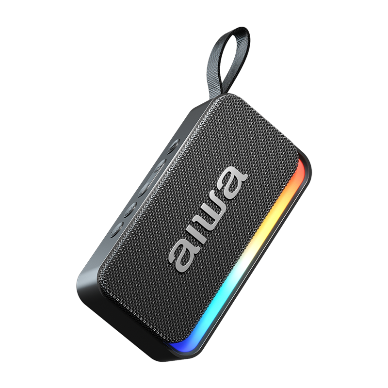 Aiwa AH-25 Portable Bluetooth Speaker [Large Sound Chamber, Balanced Three Frequencies] Surround Stereo Player Home Desktop High-Quality Small Speaker Bass Portable Black