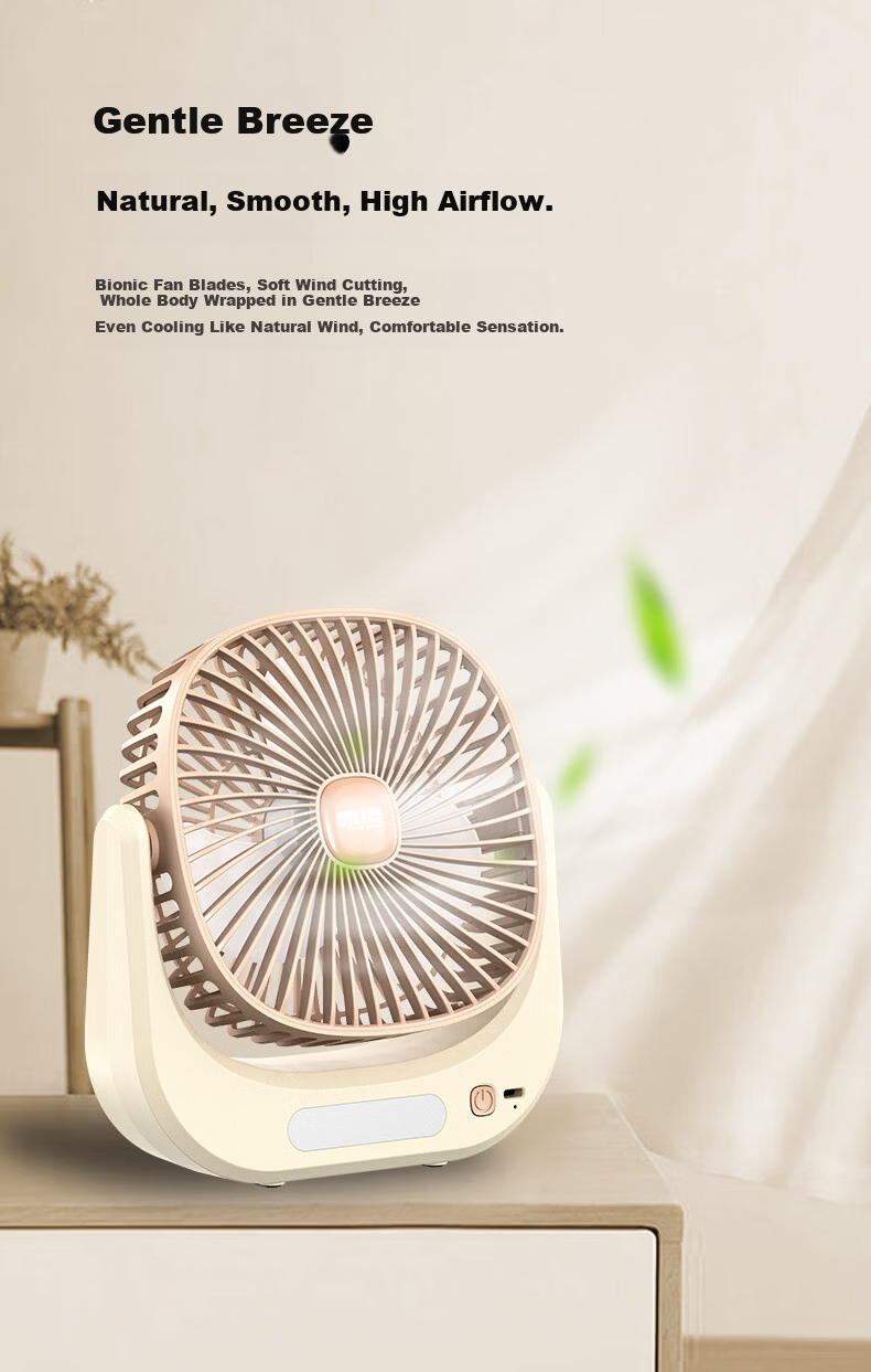 LEISE Quiet Turbo Stand Fan Desktop Night Light Combo Convection Ventilation Air Conditioner Companion LS-F3 4