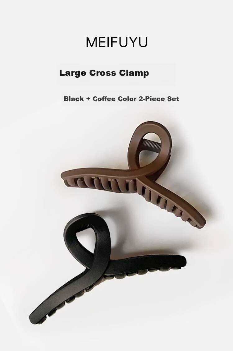 MEIFUYU Large Shark Hair Clips (2 Pieces) Back Head Hair Claw Clips Hairpins Hair Accessories WH7221 1