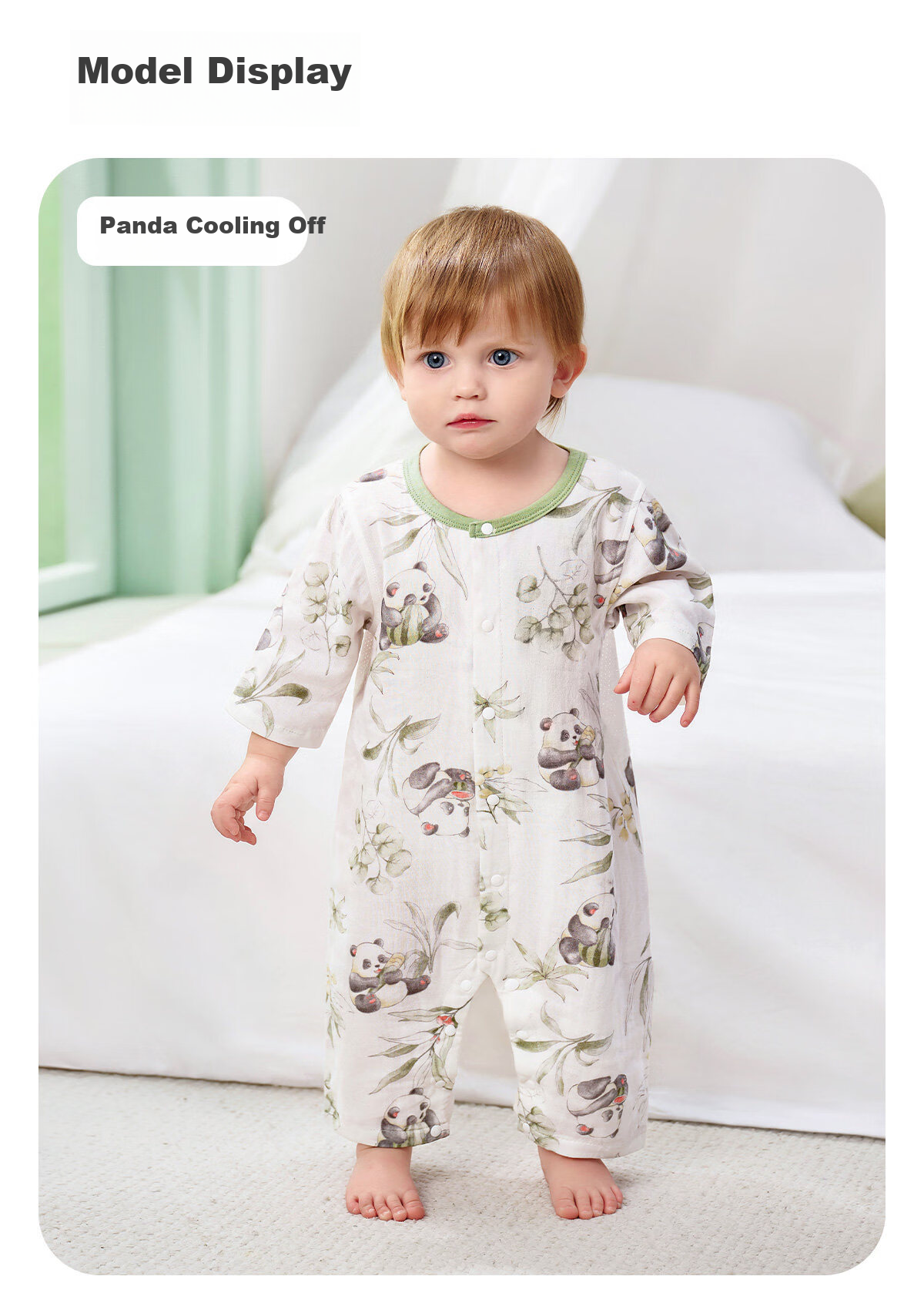 JOYNCLEON Newborn Baby Summer Lightweight Mesh Romper Full Moon Baby Bamboo Cotton Breathable Crawling Suit Jlt204880 20