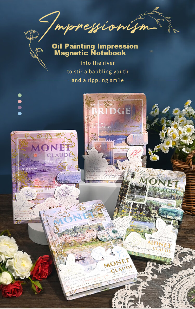 Ziyi Vintage Horizontal Line Notebook Hollow Diary Student Journal Thick High-Quality Hand Account Stationery Gift Flower Bloom Tea Mi SZB66-1 1