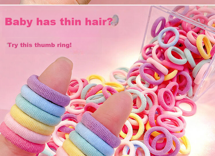 Princess Password High Elasticity Hair Tie for Girls, Gentle on Hair, Children's Hair Band, Student Rubber Band, Baby Towel Hair Ring, Infant Hair Rope 3