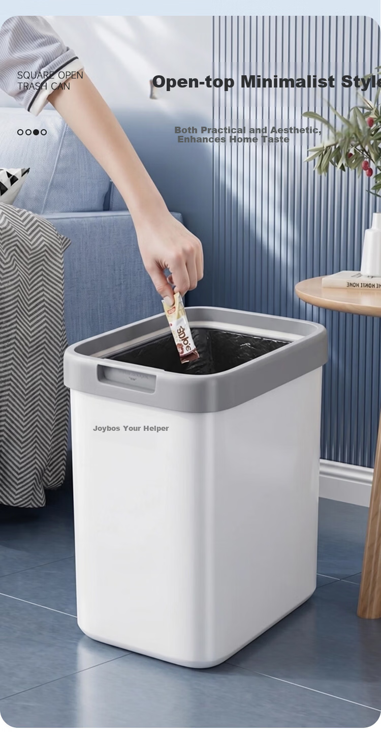 Jiabangshu 8.9L Large Lidless Trash Can for Office Dormitory Home Living Room Kitchen Bathroom Trendy Wastebasket 3