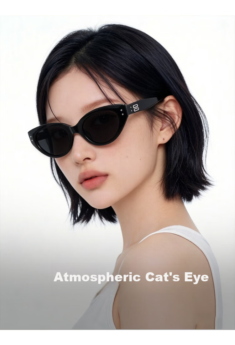 Hieyes Vintage Cat Eye Sunglasses Women High-End Narrow Frame UV Protection New GM Style Men Sunglasses 4