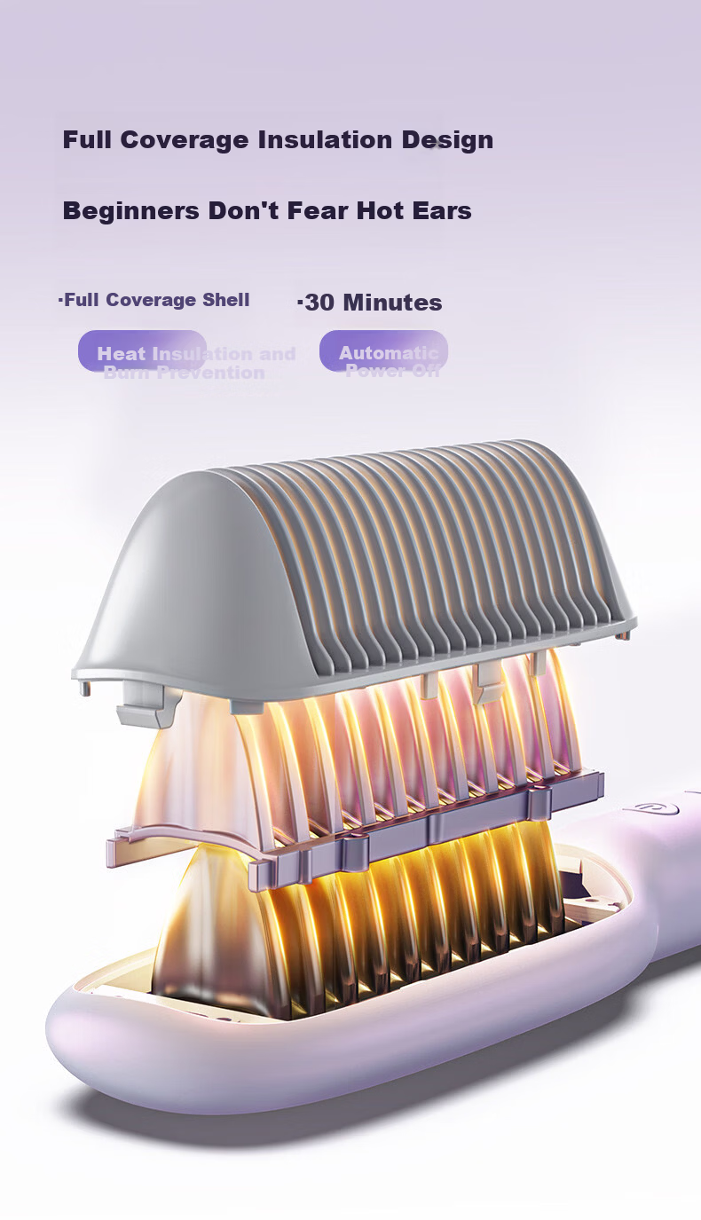 Bear Flat Iron Hair Straightener Negative Ion Hair Care Cold Air Styling Dual-Use Straight and Curl Hair Curler Bangs Clip Compact Portable Birthday Gift for Women Wife 11
