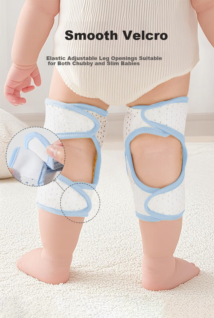 Aibao Baby Knee Pads Summer Ice Silk Crawling Knee Elbow Pads Toddler Walking Anti-Collision Cute Bunny S359 5