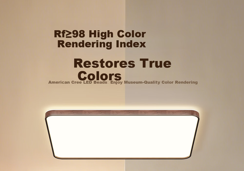 GUJIA LED Ceiling Light, Simple Backlit Eye Protection, Suitable for Living Room And Bedroom, 50cm Square-Shaped - Three Colors [Installation Included] 21