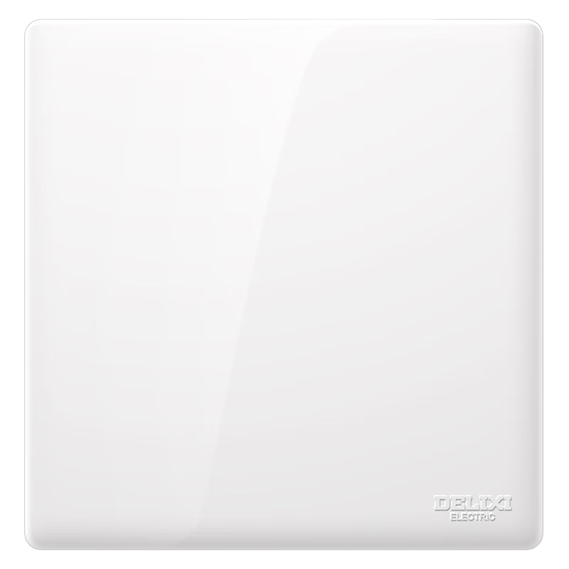 DELIXI CD260 86-Type Ultra-Thin Glossy White Large Panel Single Pole Double Control Switch