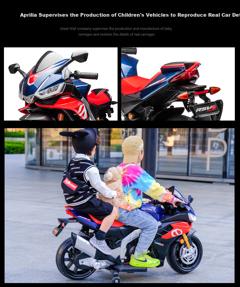 Goodbaby Smart Children's Electric Motorcycle Ride-On Toy for Kids Ages 3-10, Double Seater, Boys and Girls Rechargeable Toy Car Birthday Gift 6