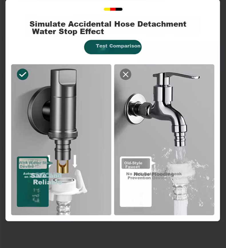 HOMK [Germany] Washing Machine Faucet One In Three Out Angle Valve 4-Point Angle Valve High Flow Water Distributor for Bathroom 12