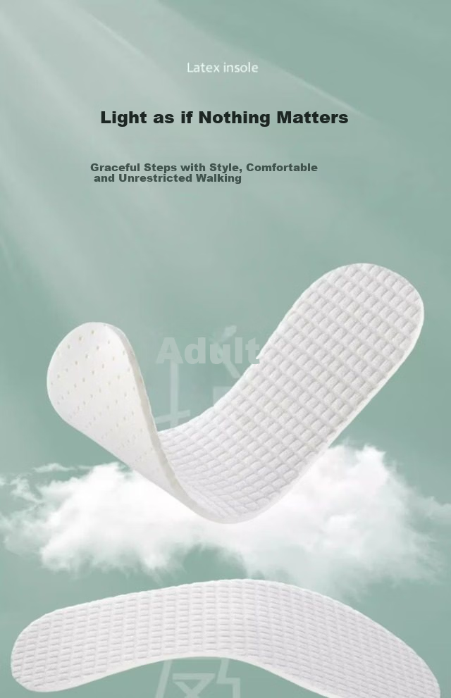 Vitality Summer Thin Latex Insoles Women's Barefoot Non-Slip Odor-Resistant Sweat-Absorbing Breathable Soft Elastic Long-Standing Comfort Military Training Men 11
