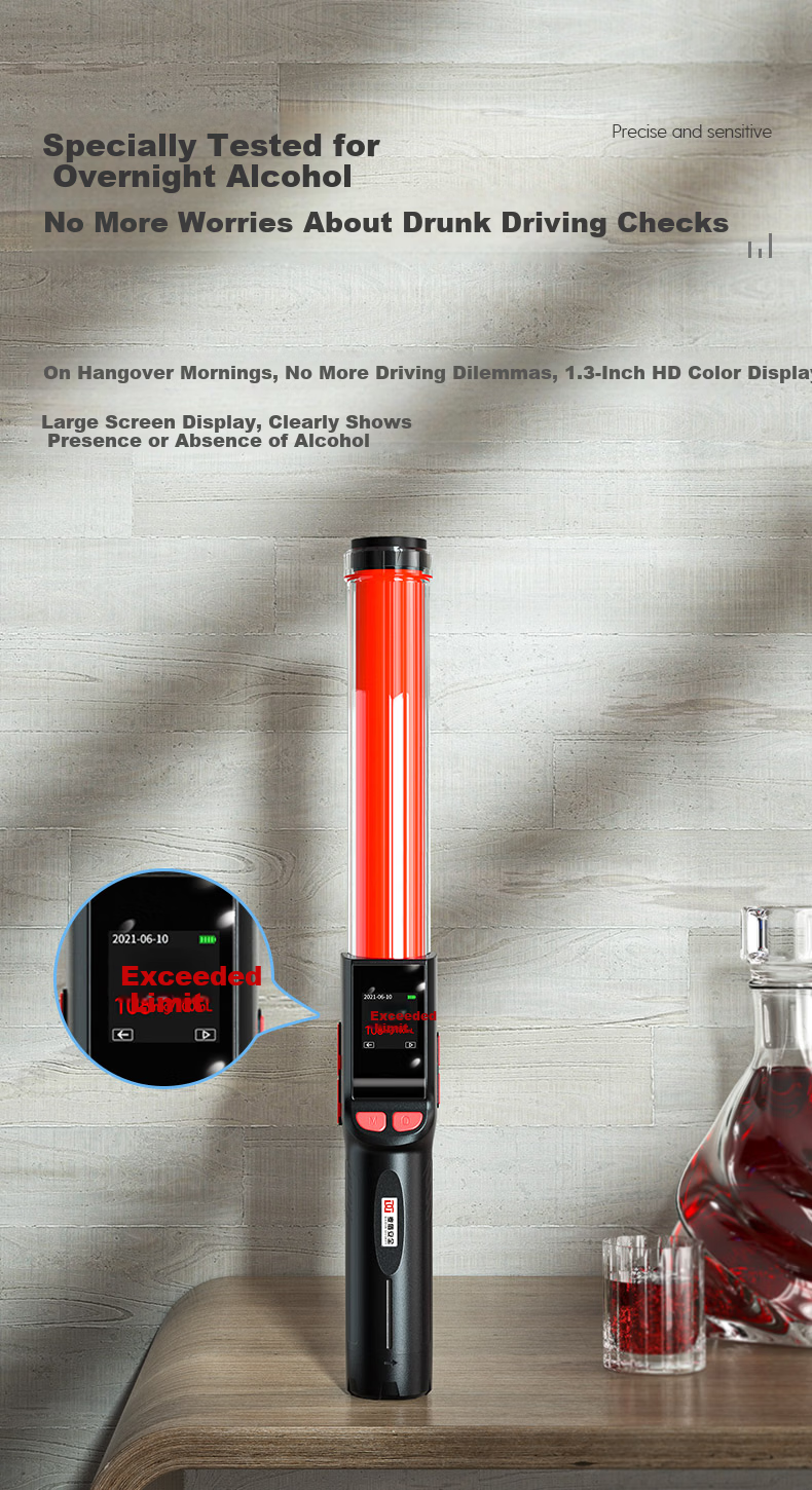 MaiDun MD-009 Alcohol Tester Breathalyzer Alcohol Detection Device Rapid Drunk Driving Test 4