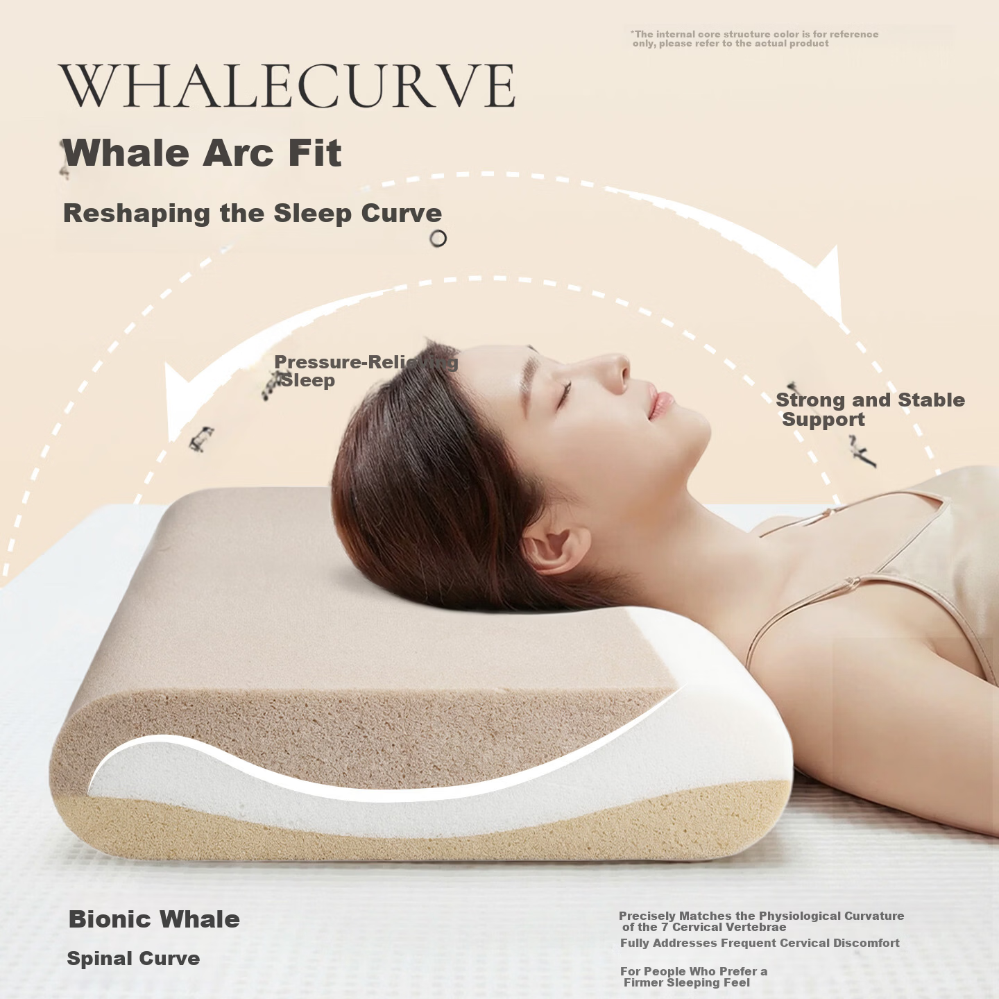 Kingkoil Memory Foam Pillow Hotel Deep Sleep Neck Support Pillow Core Adult Unisex Sleep Aid Single 10CM