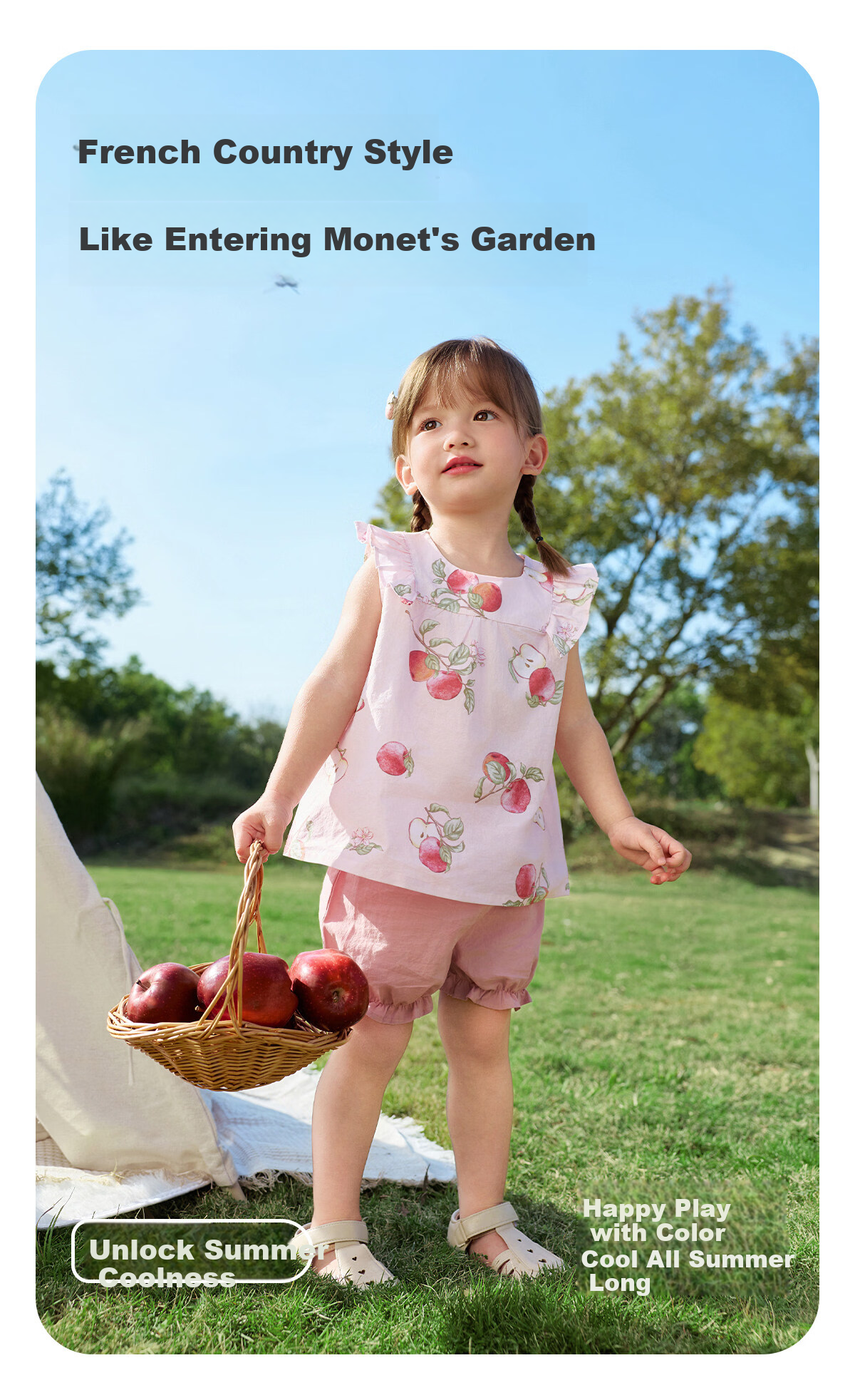 JOYNCLEON Girls Summer Outfit Children's Short Sleeve and Shorts Two-Piece Set Baby Clothes Summer Toddler Wear Jtz205667 4