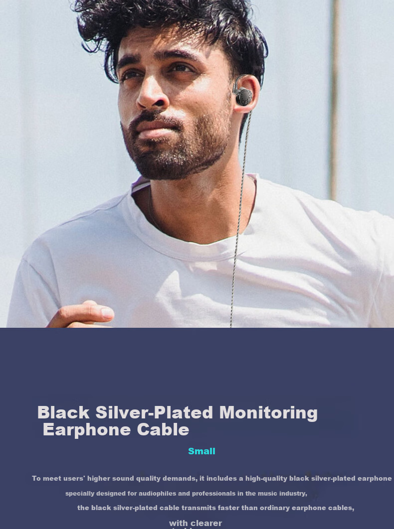 ICON ZEN EARTH Professional Monitoring Earphones 1.2m Wired Dynamic In-Ear HiFi Earphones Balanced Armature Ear Monitor 9