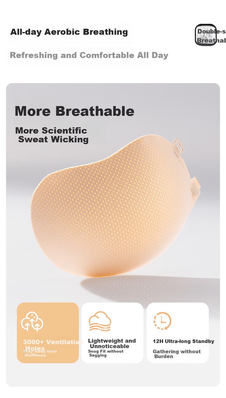 SBEAUTY 2.0 Aloe Mango Cup Double Buckle Push-Up Breast Pads Elf Ear Women's Dress Nipple Covers Thin Cup F 10