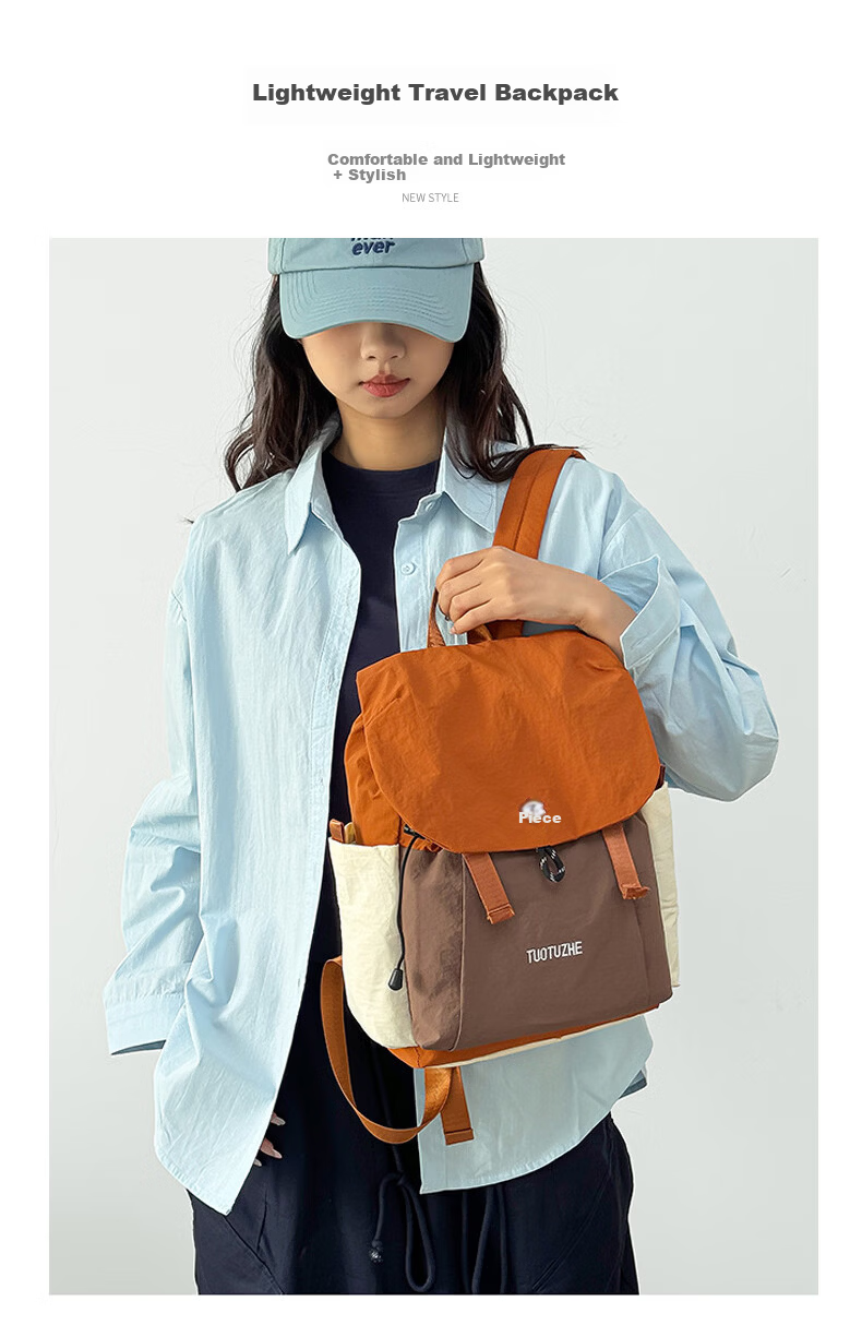 40,000km Hiking Backpack Double Shoulder Bag High-Value Lightweight Multifunctional Large Capacity Laptop Bag Daily Backpack for College Students 3