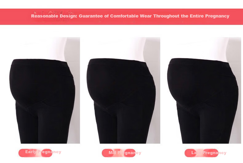 JOYNCLEON Maternity Pants Summer Thin Wide-Leg Suit Pants Comfortable Maternity Trousers Black XL JYK176497 7