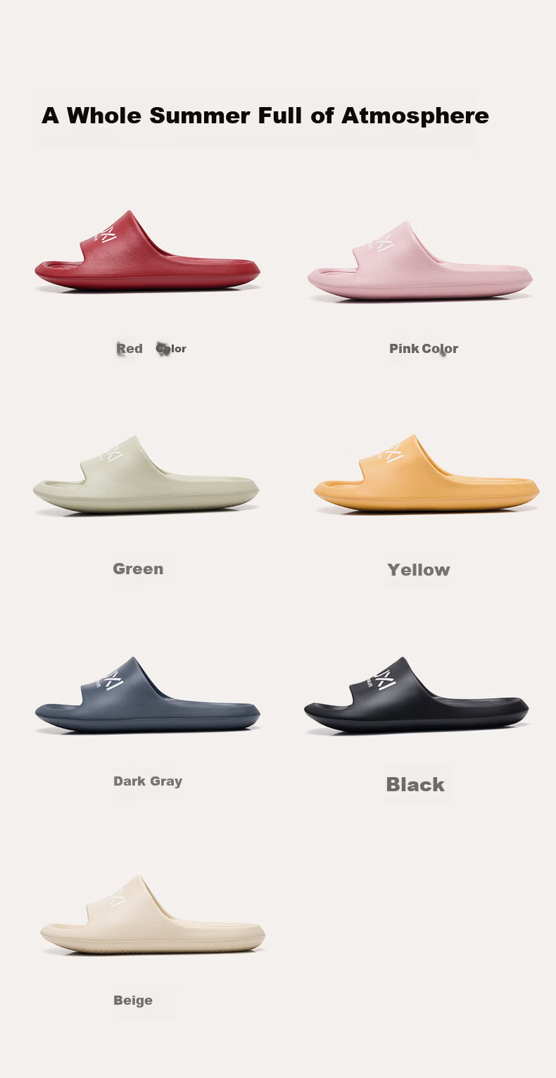 Puxi Banana Letter Print Trendy Slippers Non-slip EVA Material Couple Versatile Off-white 37-38 9