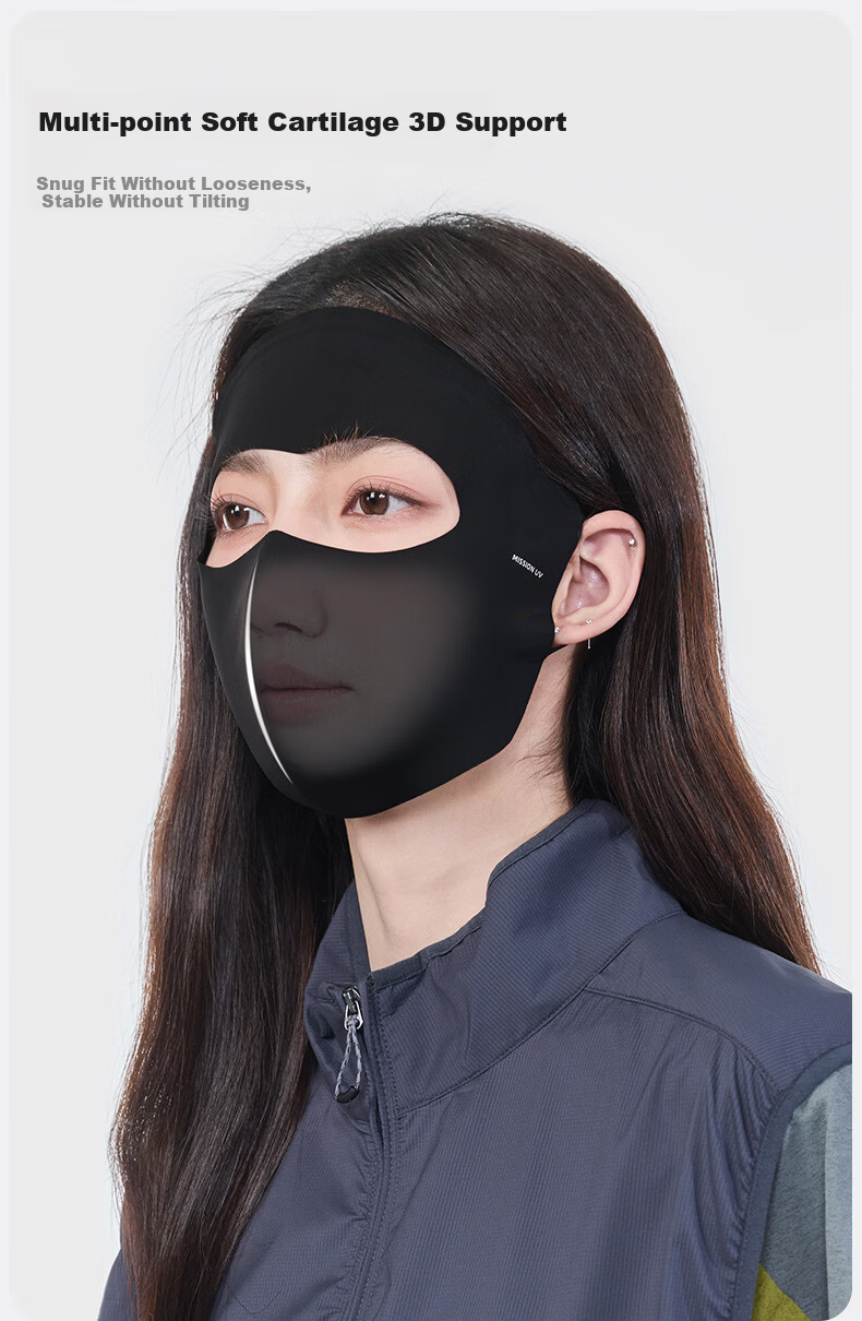 MISSION UV Ice Silk Sun Protection Face Mask Bikini for Women Summer UV Protection Breathable Full Face Sunshade Mask for Driving and Cycling 6