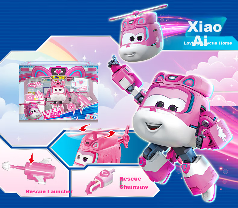 AULDEY Super Wings Transforming Robot Engineer Dodo Tool Set Pretend Play Children's Day Gift 4