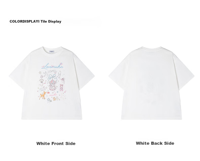 Mucmukn Wish Fairy Snowflake Soft Cotton Loose Hand-Painted Print Short Sleeve T-Shirt Summer Girls' Tee New 8