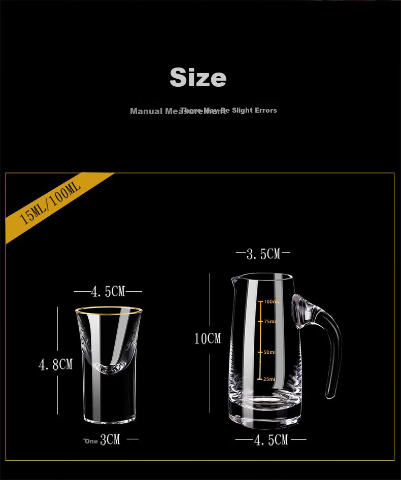 Vankachi Luxury High-End Crystal Glass Baijiu Set 6 Decanters 6 Cups Home Hotel Business Drinkware 7