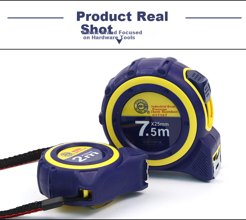 The Great Wall Steel Tape Measure First-Class Precision National Standard Tape Measure Thickened Anti-Drop High Precision Measuring Tape 2m*16mm 017142 9