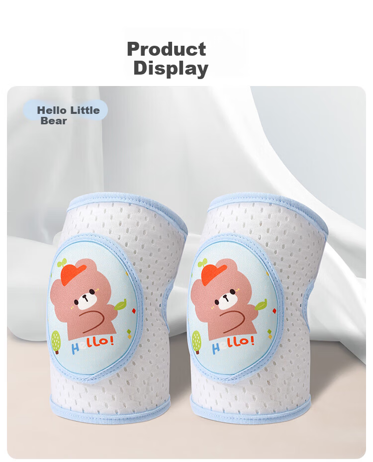 Aibao Baby Knee Pads Summer Ice Silk Crawling Knee Elbow Pads Toddler Walking Anti-Collision Cute Bunny S359 10